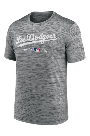 Nike Grey Fanatics Los Angeles Dodgers Nike Velocity Practise T-Shirt