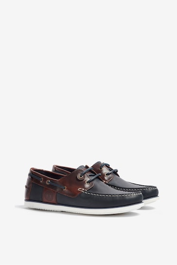 Barbour® Navy Blue Wake Boat Shoes