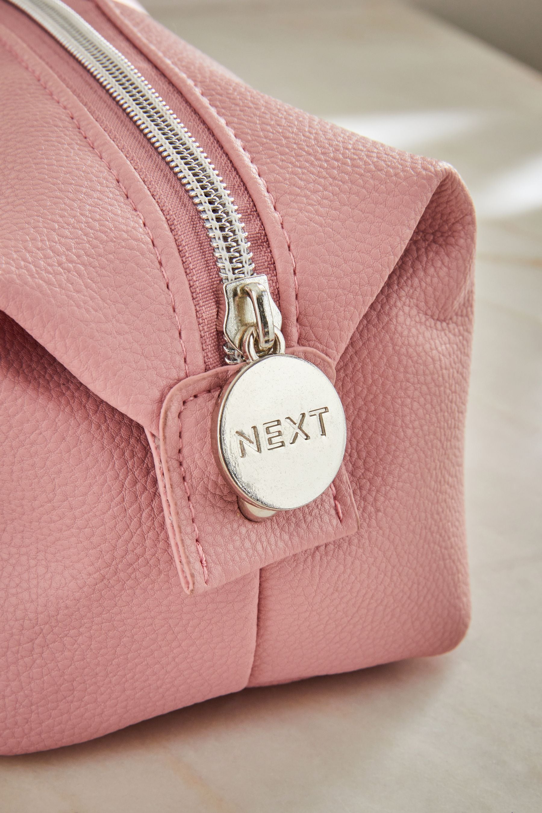 Faux Leather Slouch Make Up Bag