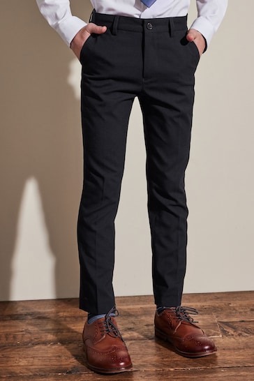 Navy Blue Skinny Fit Suit Trousers (12mths-16yrs)