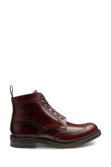 Loake Bedale Burgundy Heavy Brogue Boots