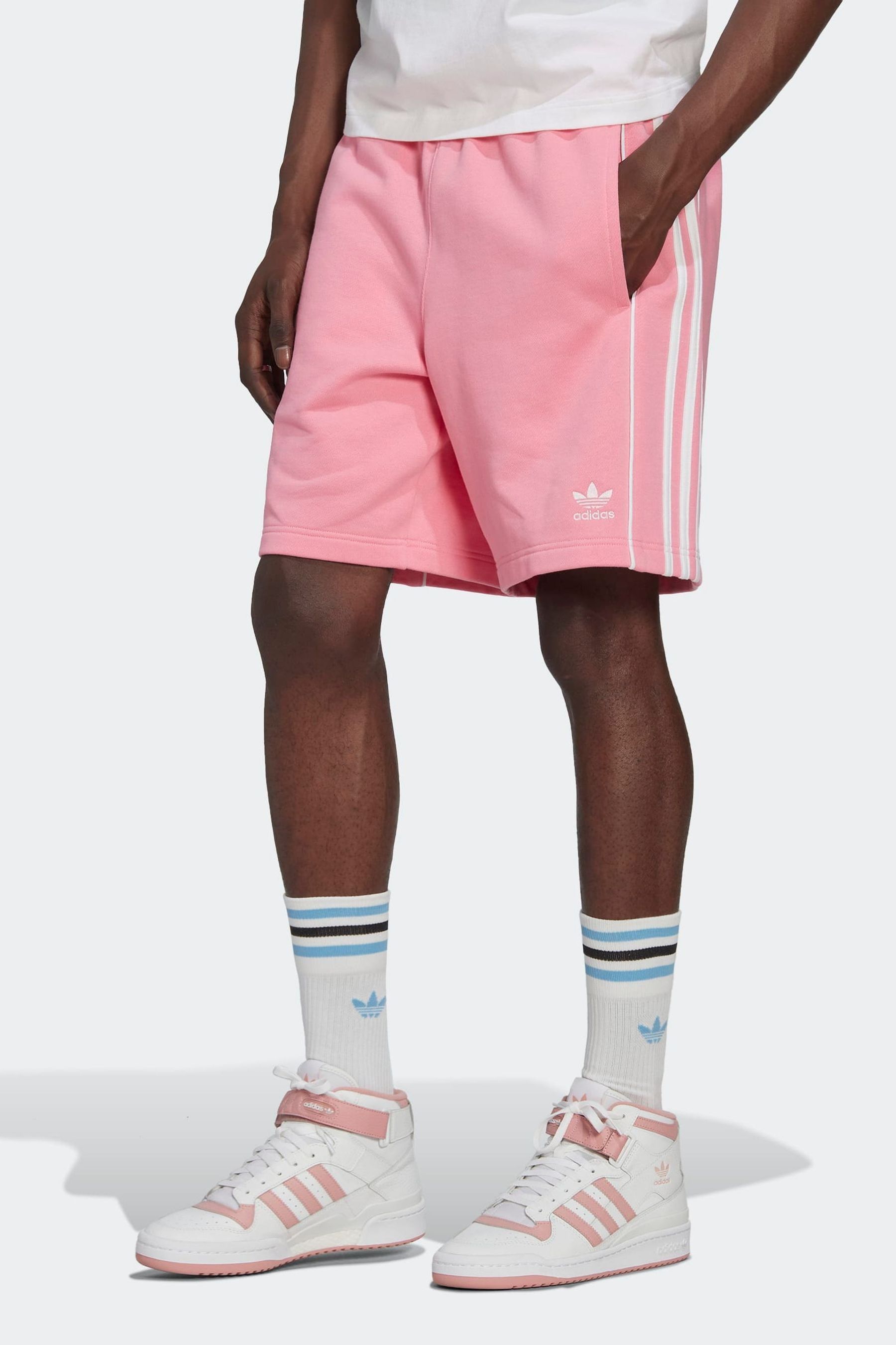 Adidas originals pink shorts discount