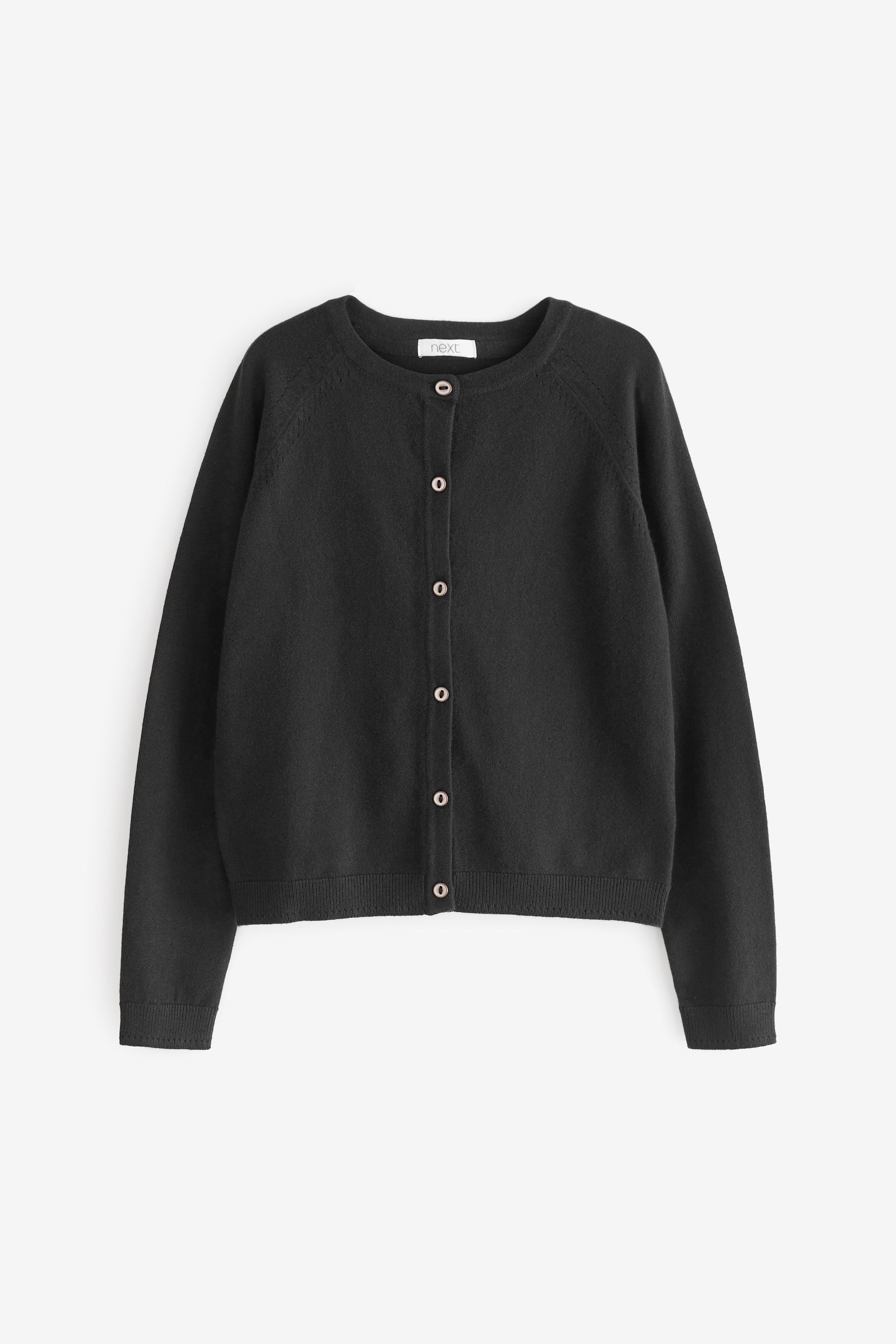 Black Button Up Cardigan 3 16yrs