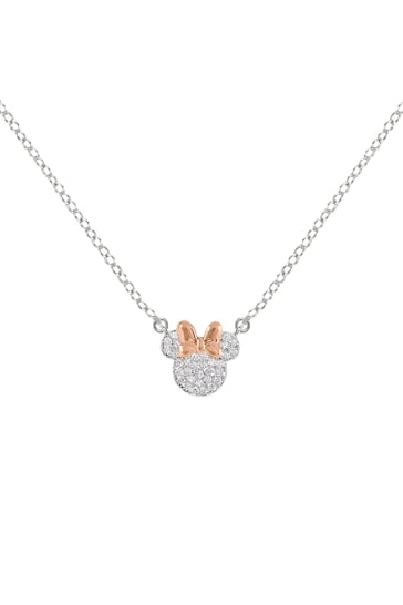 Peers Hardy Gold Tone Disney Minnie Mouse Two Tone Plated CZ Stone Set Mother & Daughter Necklace Set