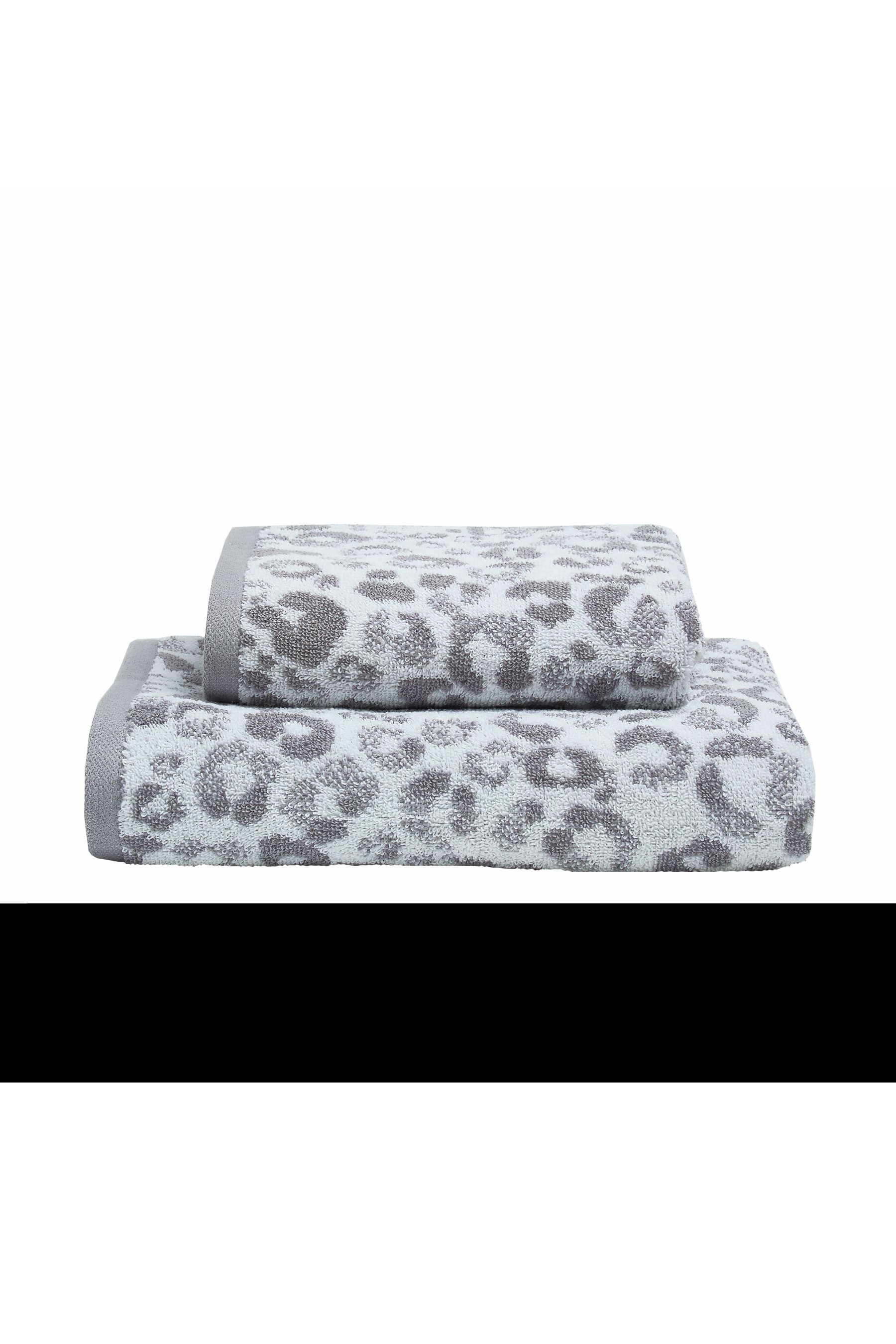 Buy Fusion Grey Animal Print Jacquard Towel from the Next UK