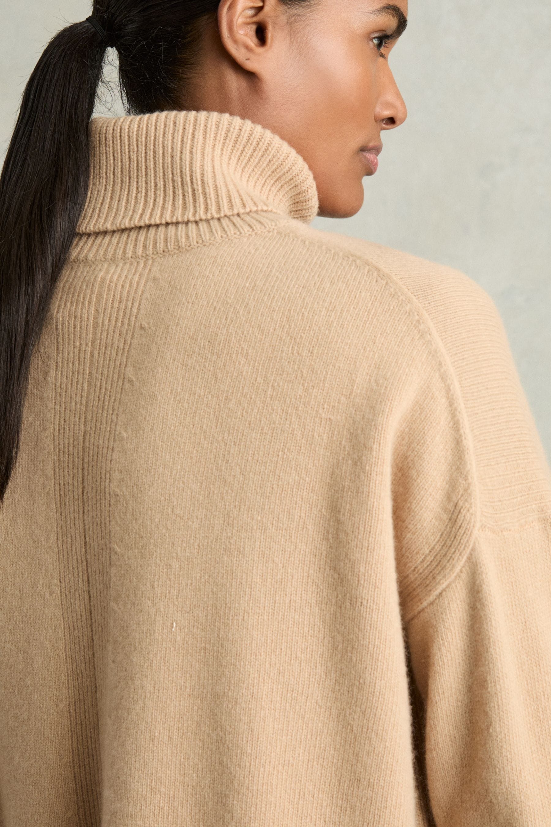 Camel polo neck jumper new arrivals