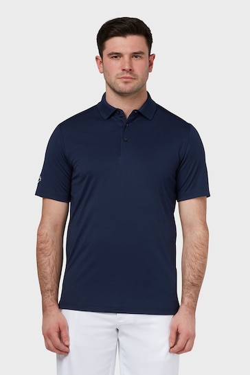 Callaway Blue Tournament Polo Shirt With Left Chest Logo