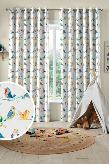 Voyage Sunshine Birdy Branch Made To Measure Curtains