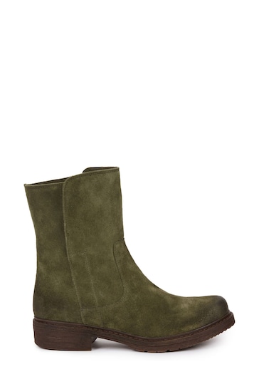 Celtic & Co. Green Essential Leather Ankle Boots