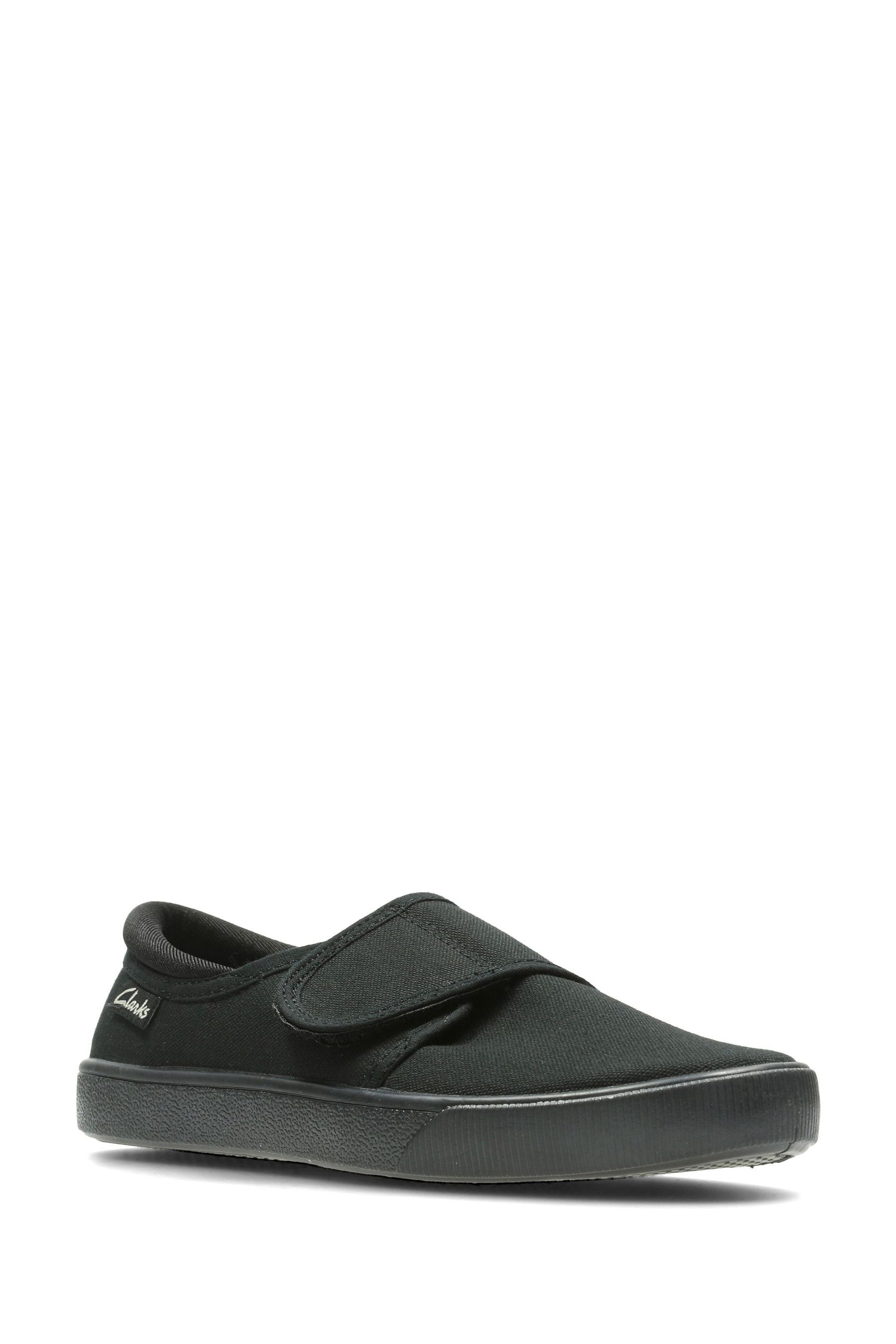 Clarks hotsell black plimsolls