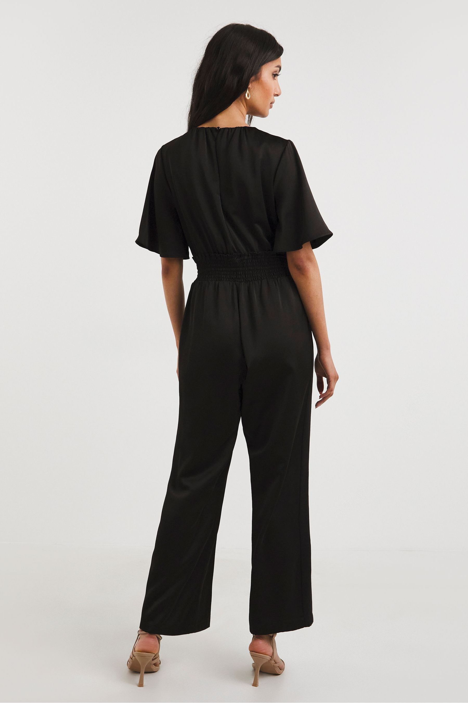 Buy Joanna Hope Black Satin Jumpsuit from the Next UK online shop