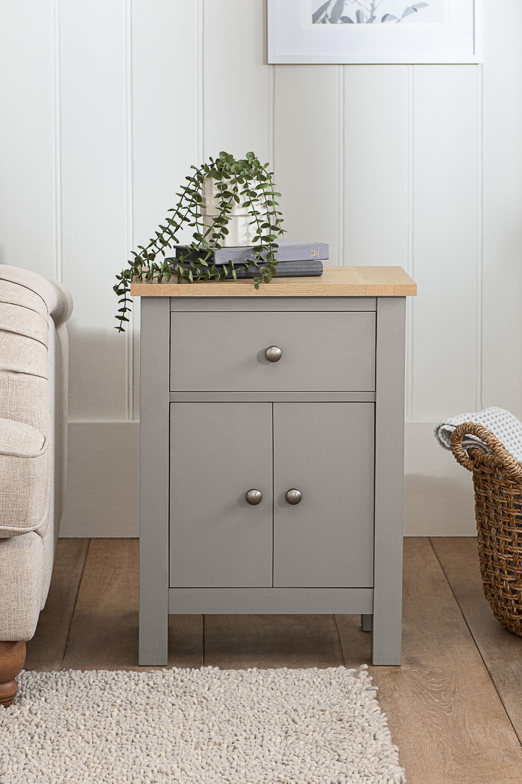 Light grey side table top