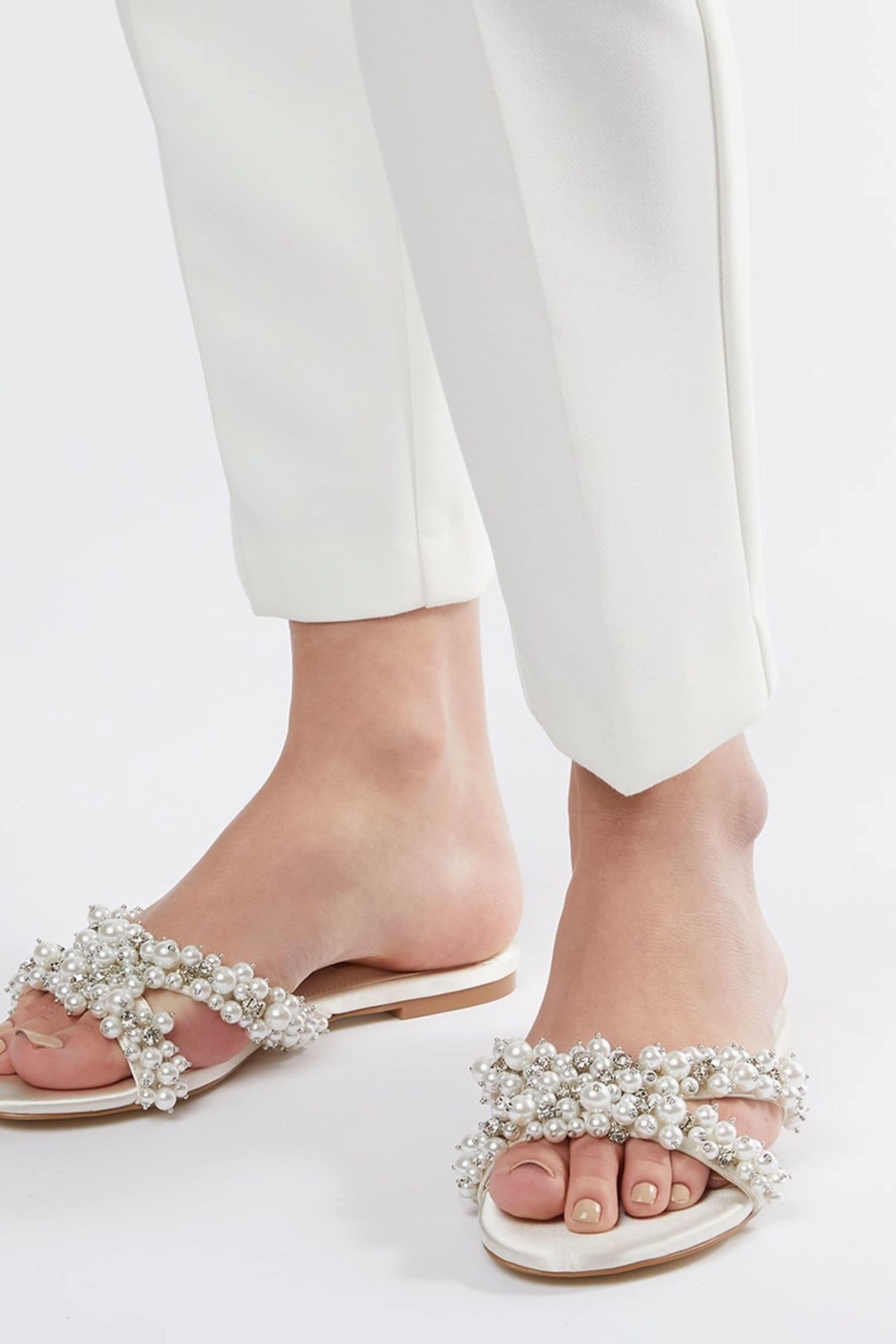 Dune pearl sandals online