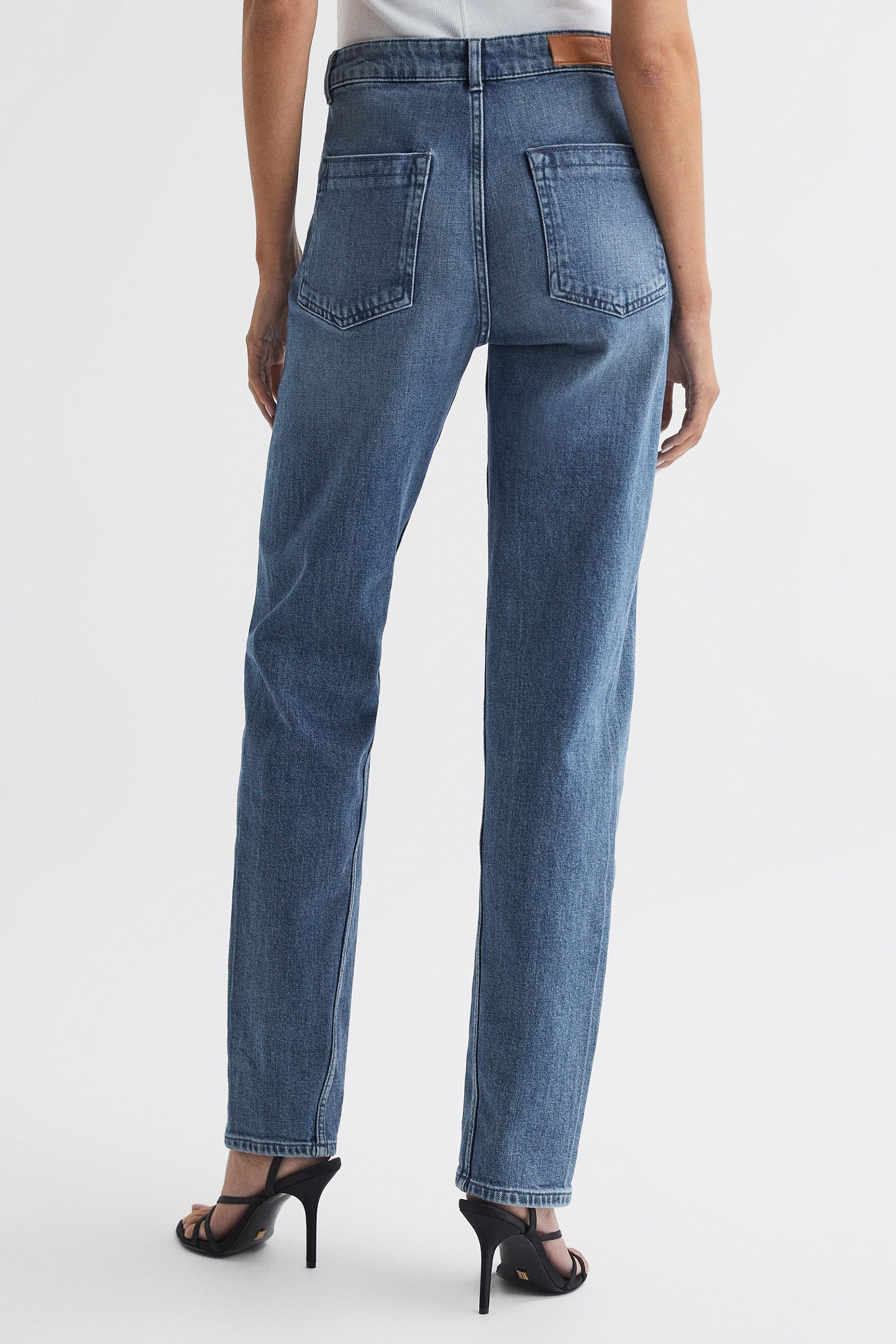Boston crew belted straight leg jeans store