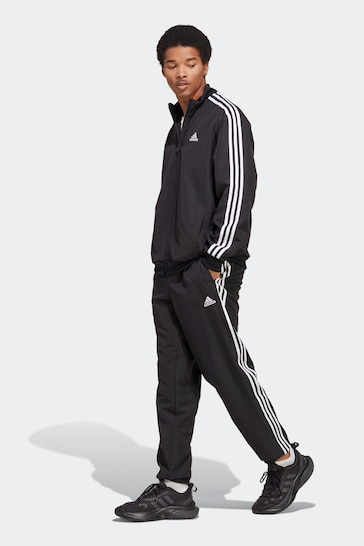 adidas Black 3-Stripes Woven Tracksuit