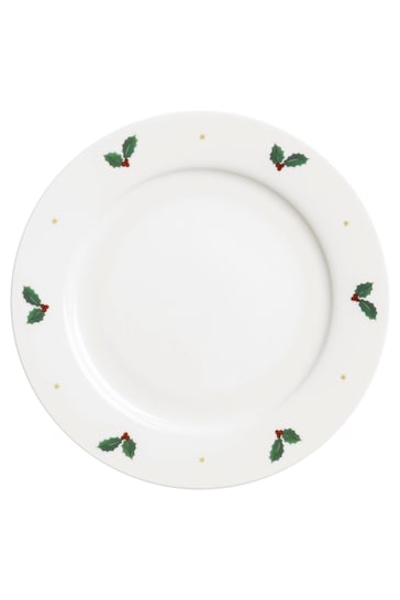 Sophie Allport White Christmas Holly & Berry 21cm Side Plate