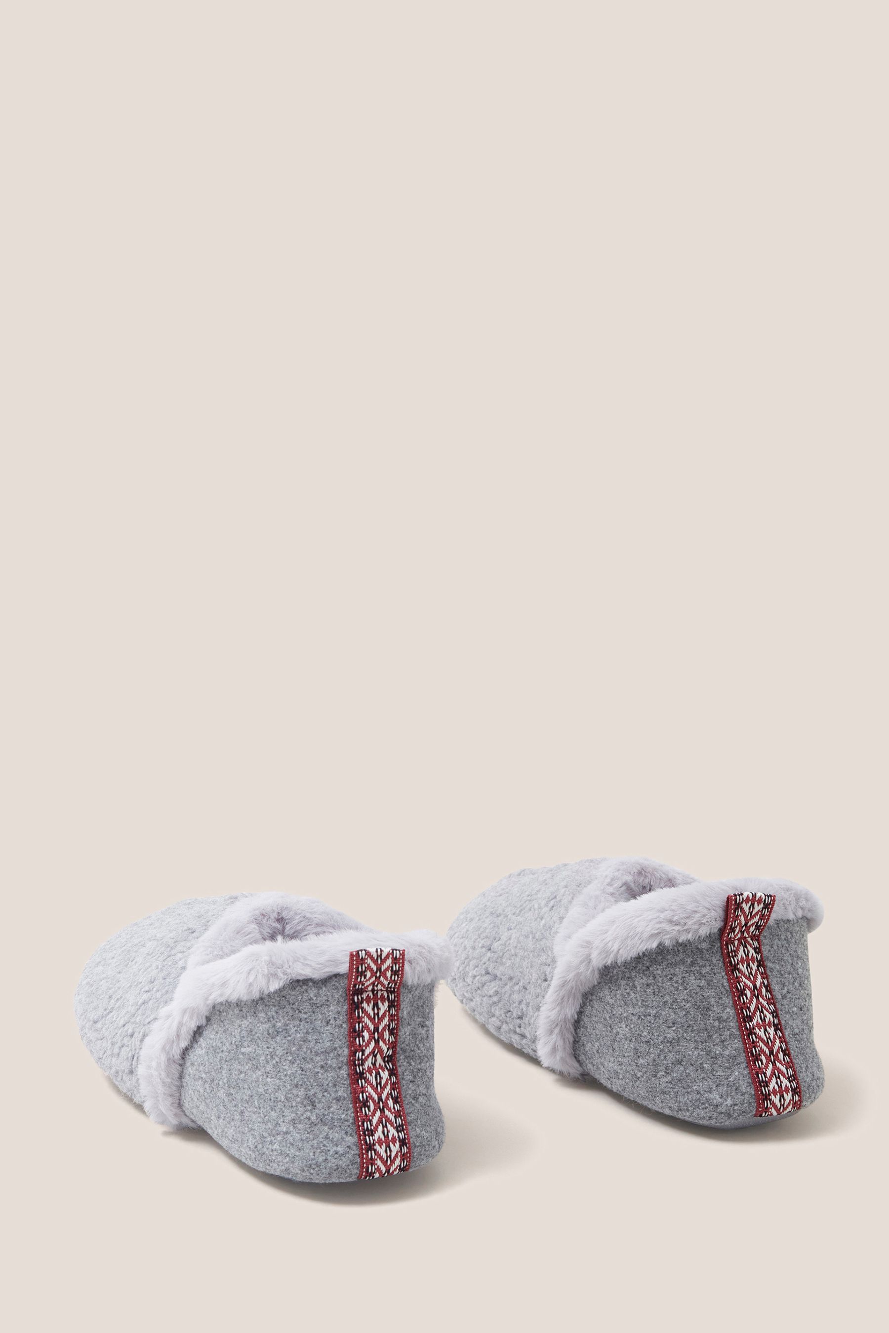 Buy White Stuff Grey Reya Closed Back Slippers from the Next UK