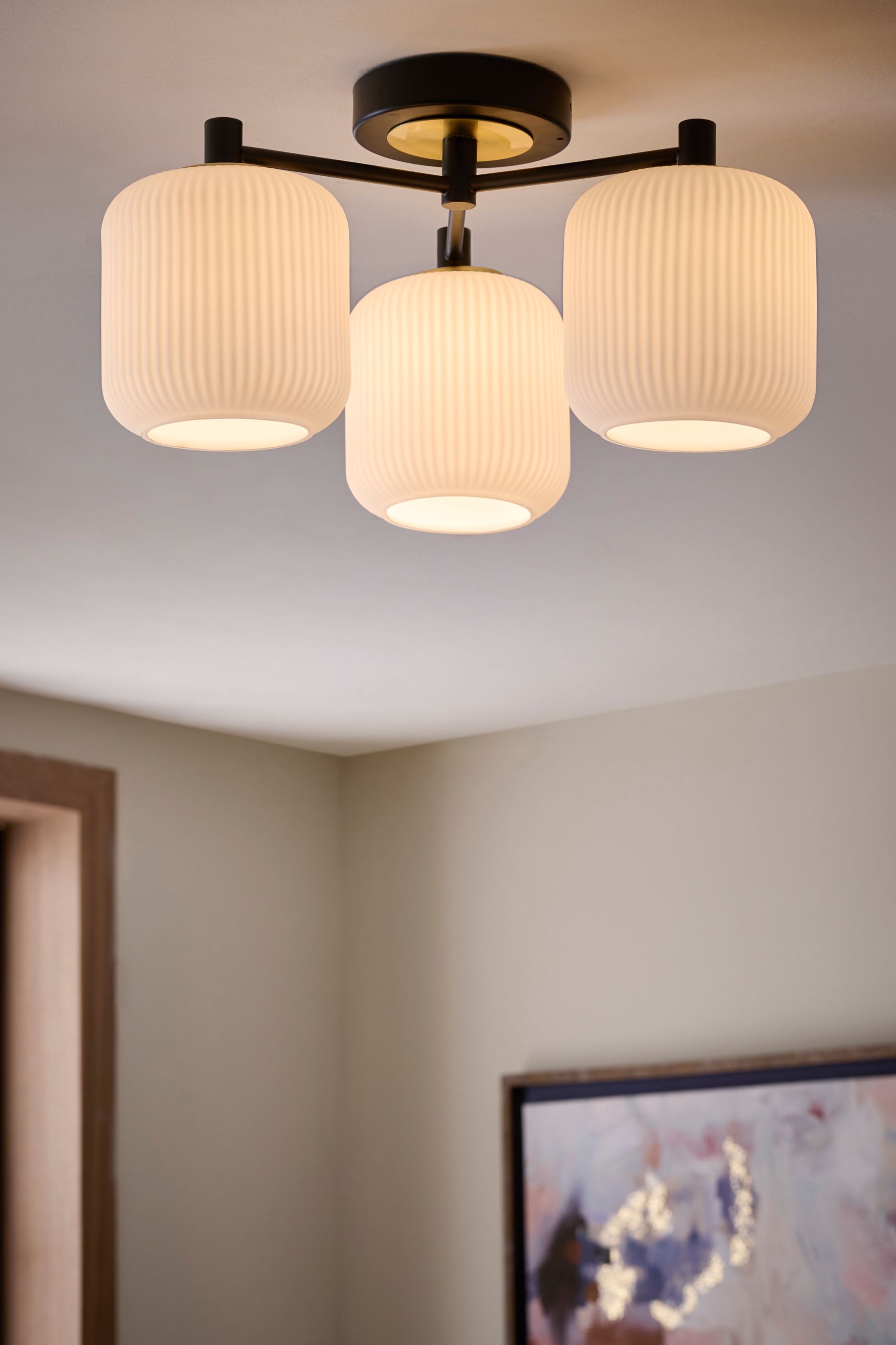 Black and 2025 white light fitting