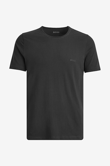 BOSS Black Cotton Logo T-Shirts 3 Pack