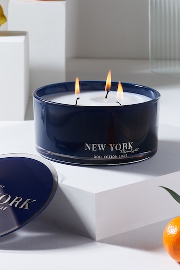 Moonlight Amber & Jasmine Collection Luxe New York Large 3 Wick Scented Candle