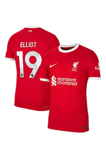 Nike Red Elliot - 19 Liverpool Home Match Shirt 2023-24