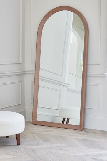 Jasper Conran London Oak Floor Length Arched Mirror