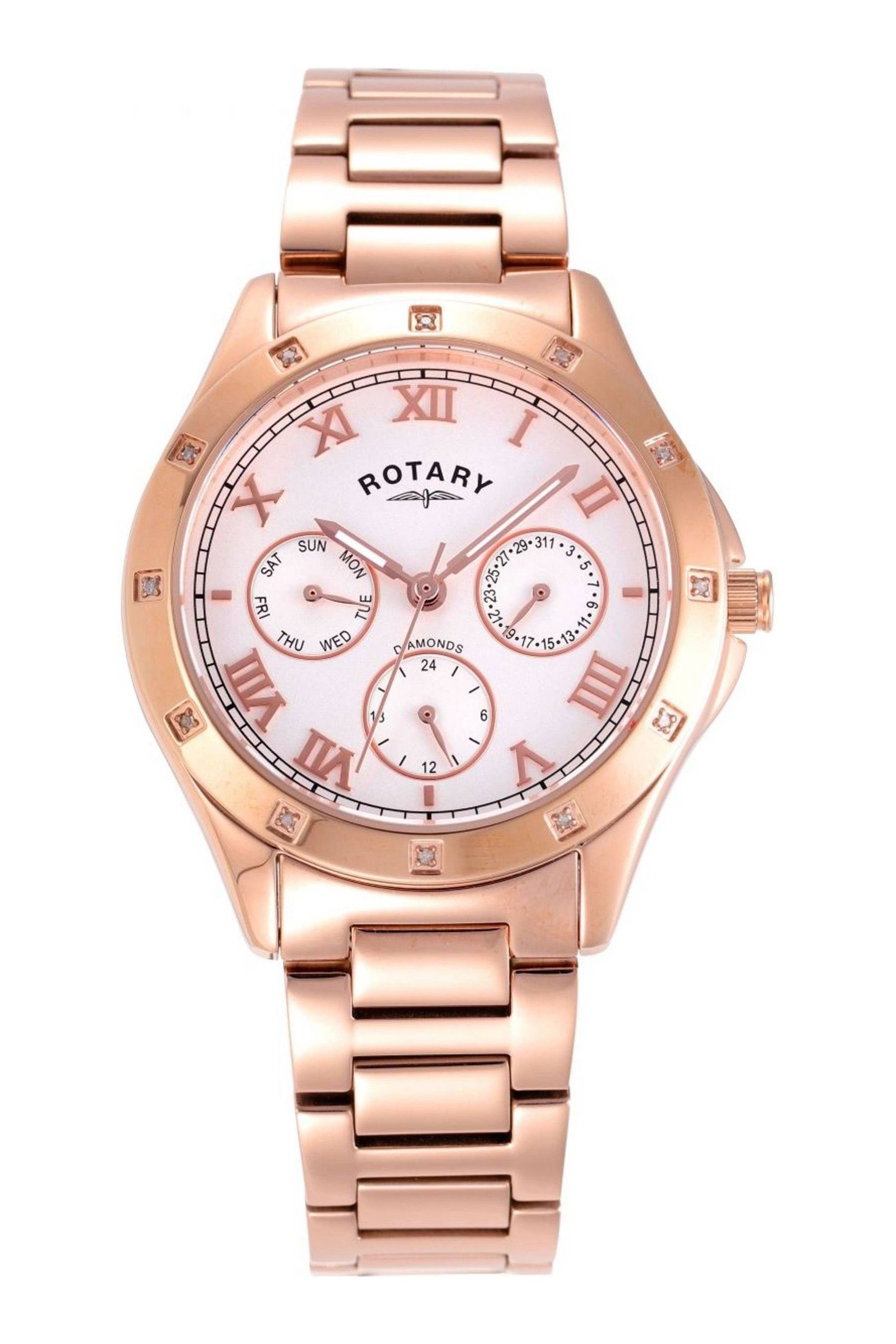 Buy Rotary Ladies Rose Gold Tone Hero Watch from the Next UK