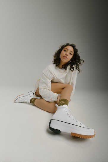 Converse White Run Star Hike Trainers