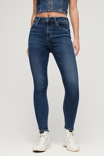 Superdry Blue Vintage High Rise Skinny Denim Jeans