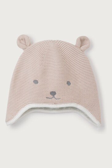 The White Company Bear Embroidered Hat