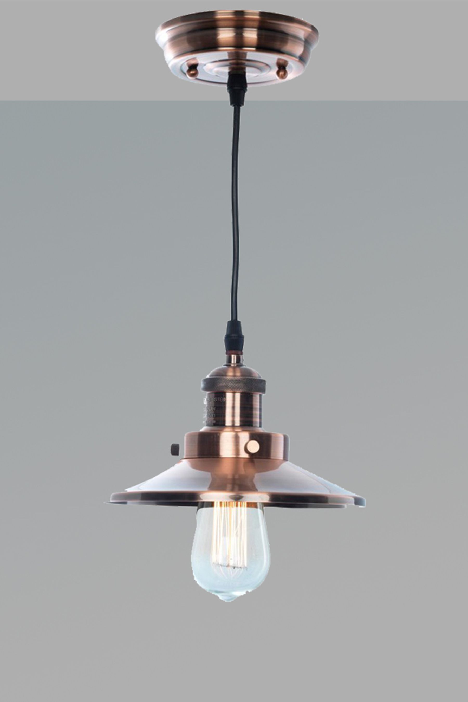 Village At Home Copper Holborn Metal Lantern Ceiling Light Fitting