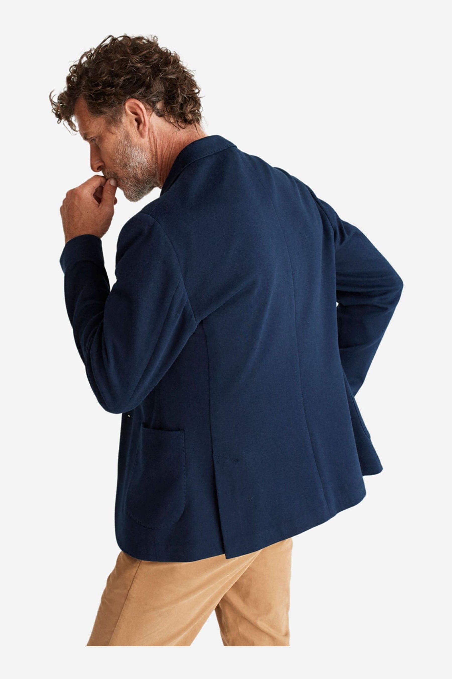 Unlined navy top blazer