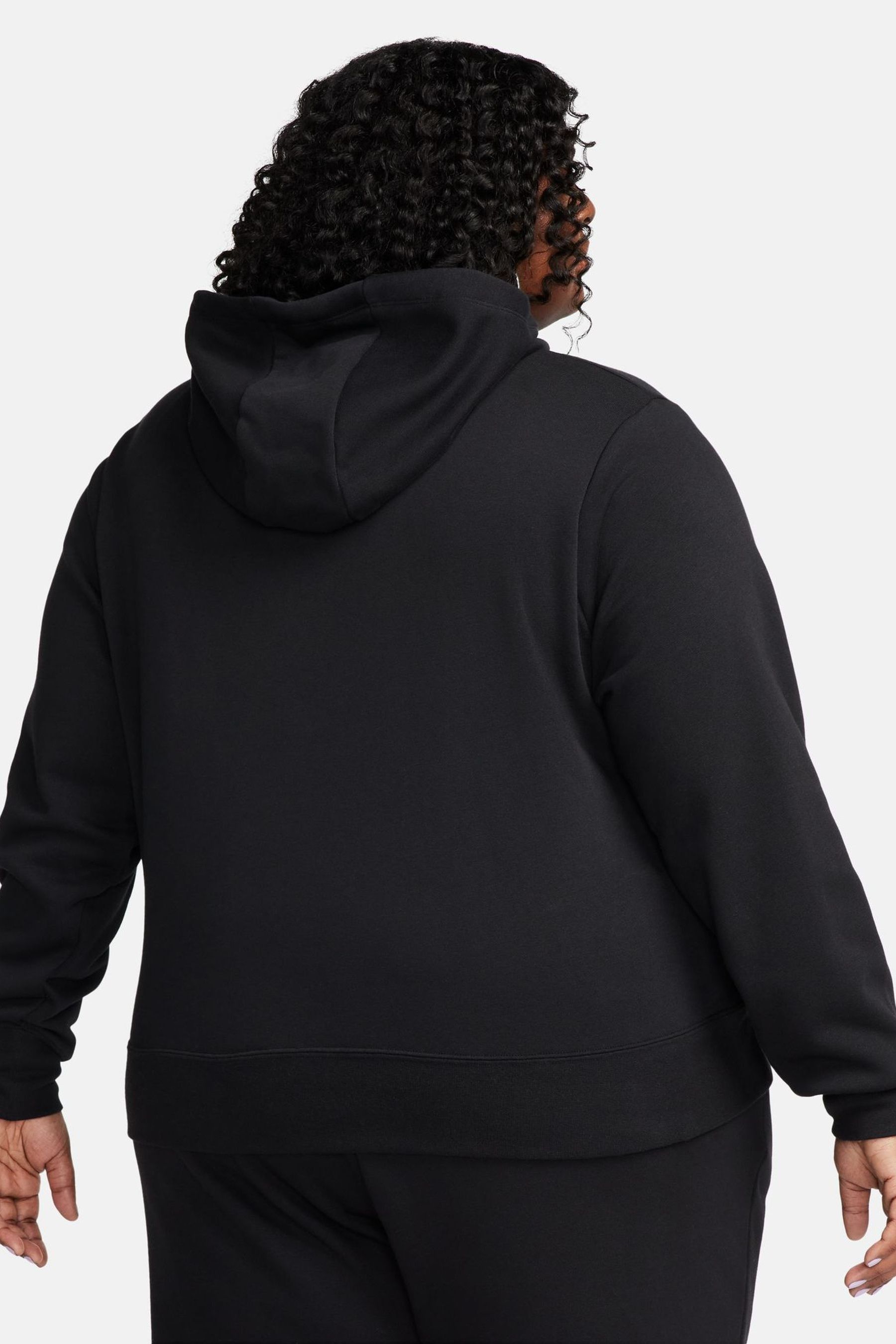 Buy Nike Black Curve Club Fleece Funnel Neck Hoodie from the Next