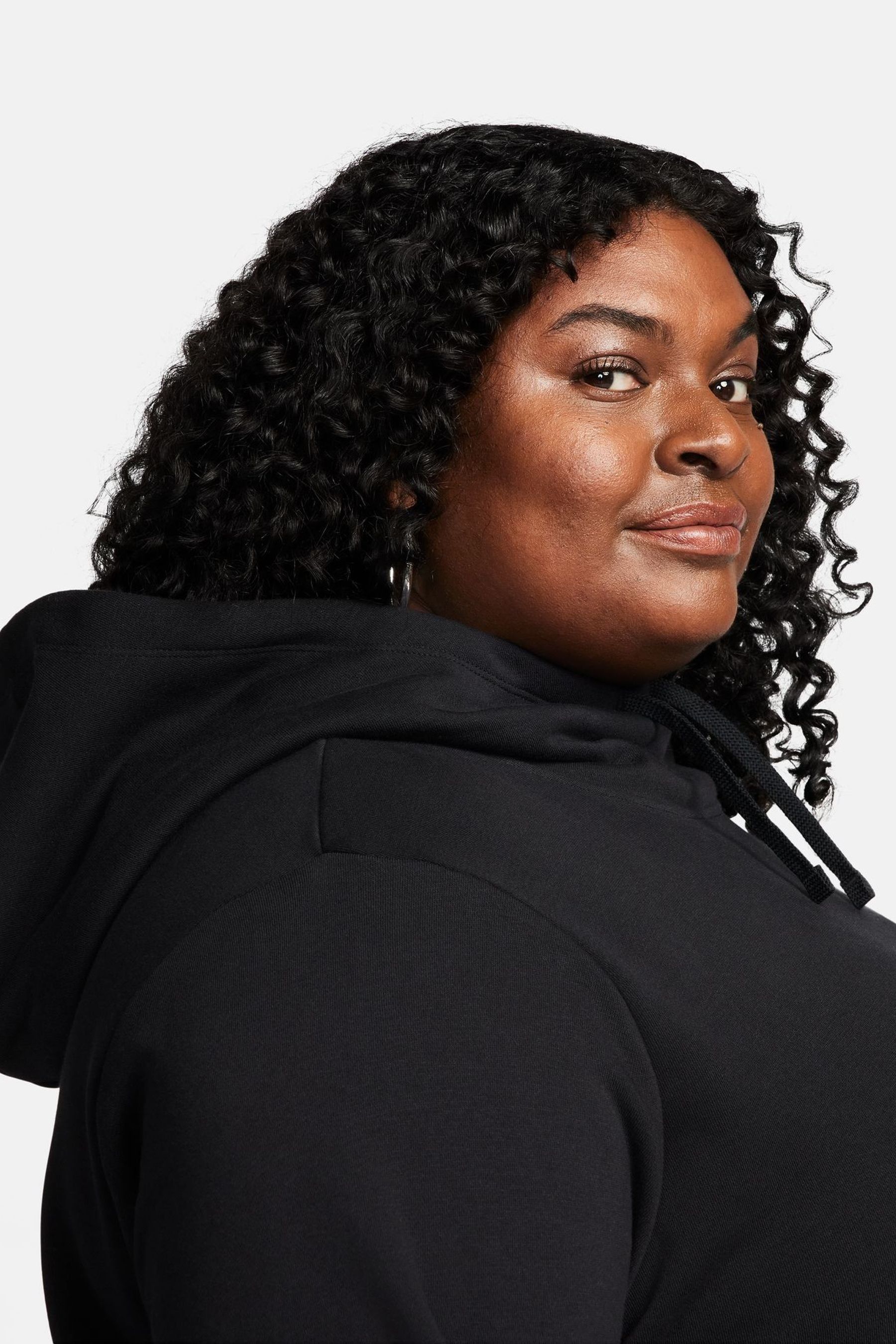 Plus size funnel neck hoodie outlet