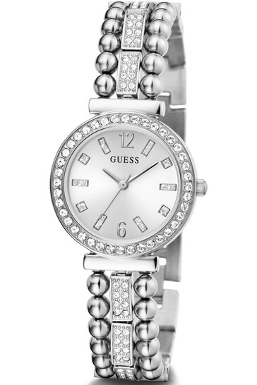 Guess Ladies Silver Tone Gala Work Life Watch