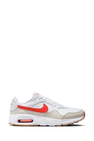 Nike White Red Air Max SC Trainers