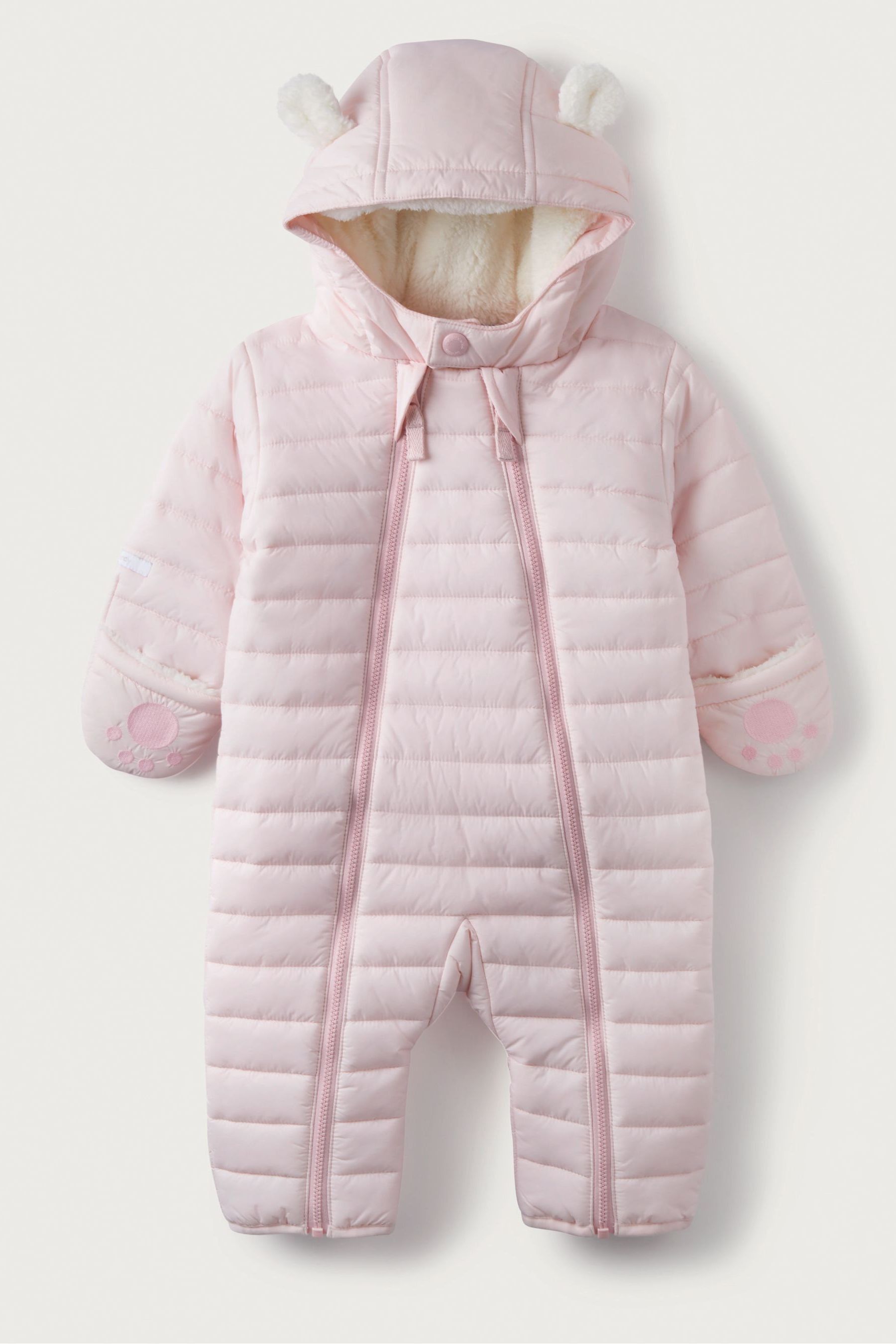 Buy The White Company Bear Ears Quilted Toddler Pramsuit from the