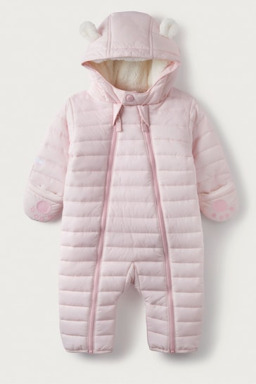 The White Company Bear Ears Quilted Toddler Pramsuit