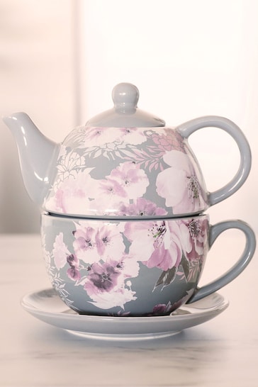Catherine Lansfield Dramatic Floral Tea For One