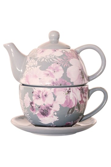 Catherine Lansfield Dramatic Floral Tea For One