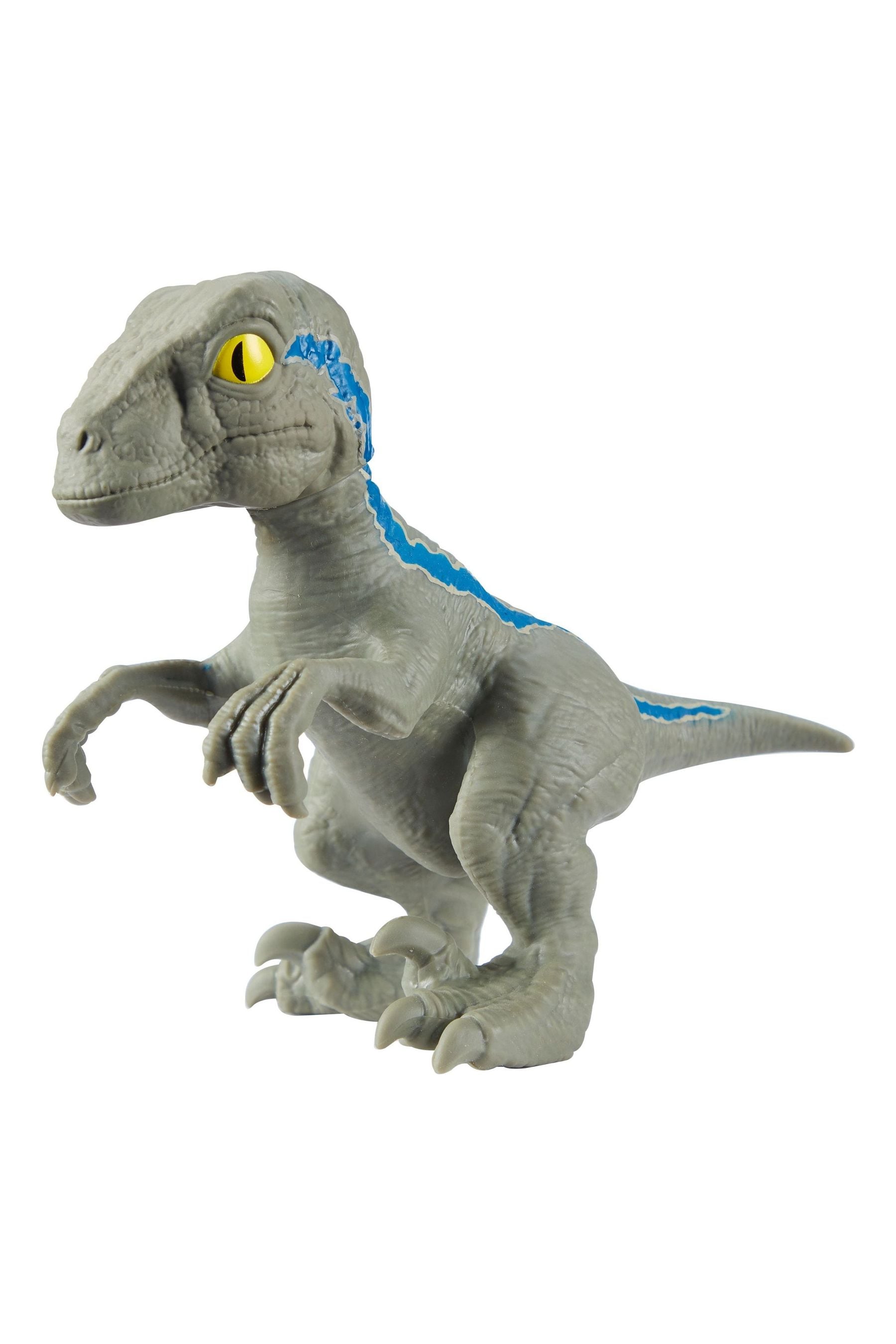 Jurassic world velociraptor blue top toy