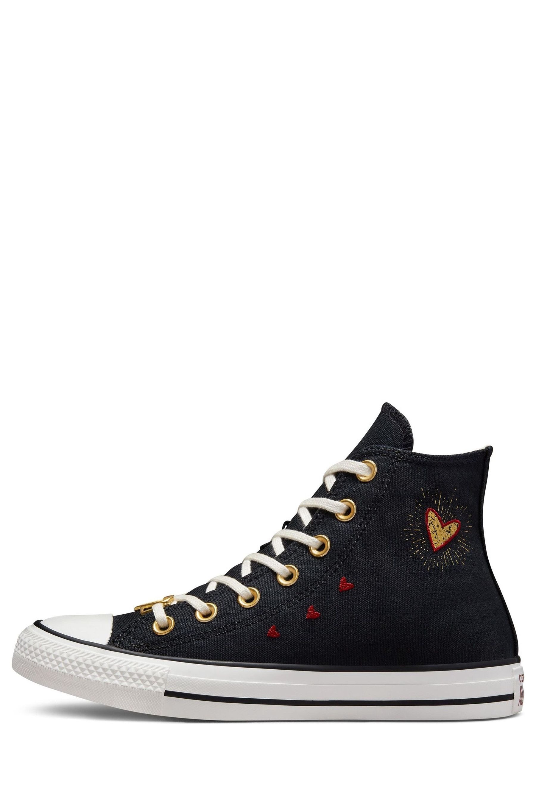 Buy Converse Black Hearts High Top Trainers from the Next UK