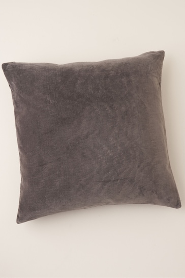 Truly Charcoal Grey Velvet Square Cushion