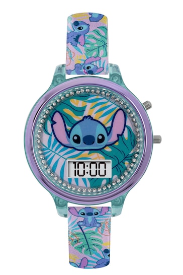 Peers Hardy Silver Tone Disney Lilo and Stitch Digital Watch and Bracelet Set