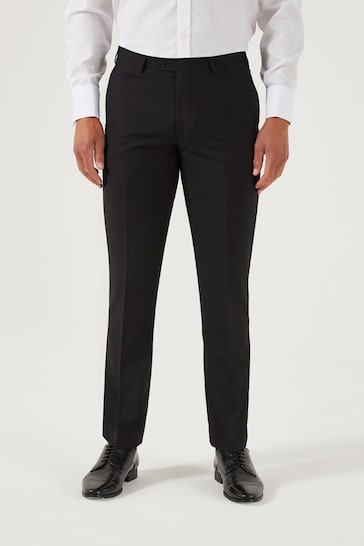 Skopes Black Tailored Fit Madrid Suit: Trousers