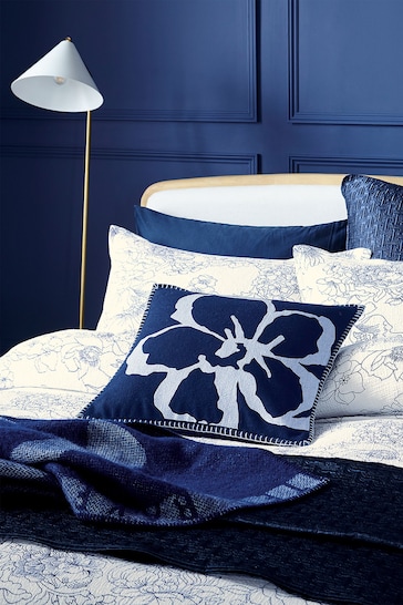 Ted Baker Blue T Quilted Polysatin Throw