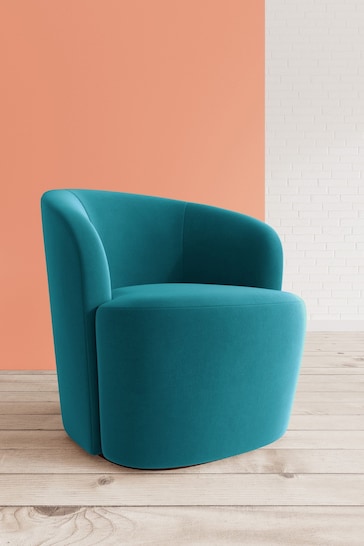 Swoon Easy Velvet Kingfisher Blue Ritz Chair
