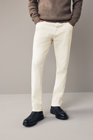 Ecru White Slim Coloured Stretch Jeans