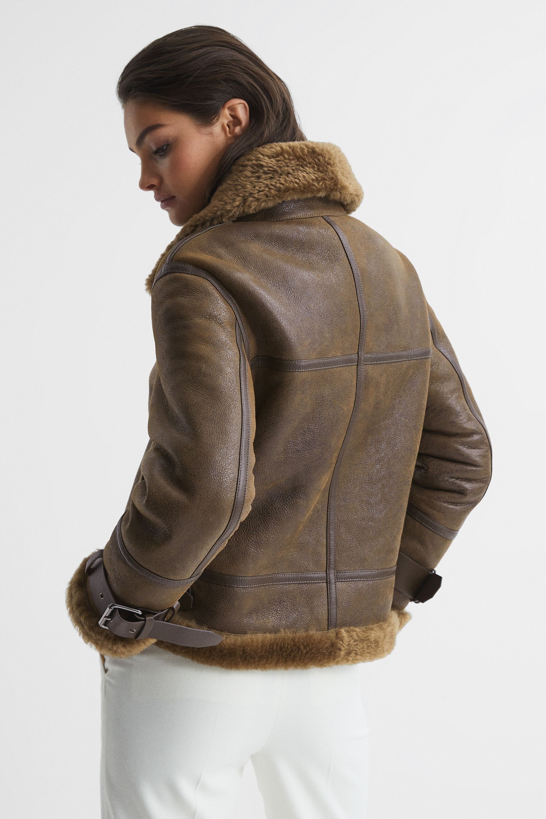 Reiss aviator jacket womens hotsell