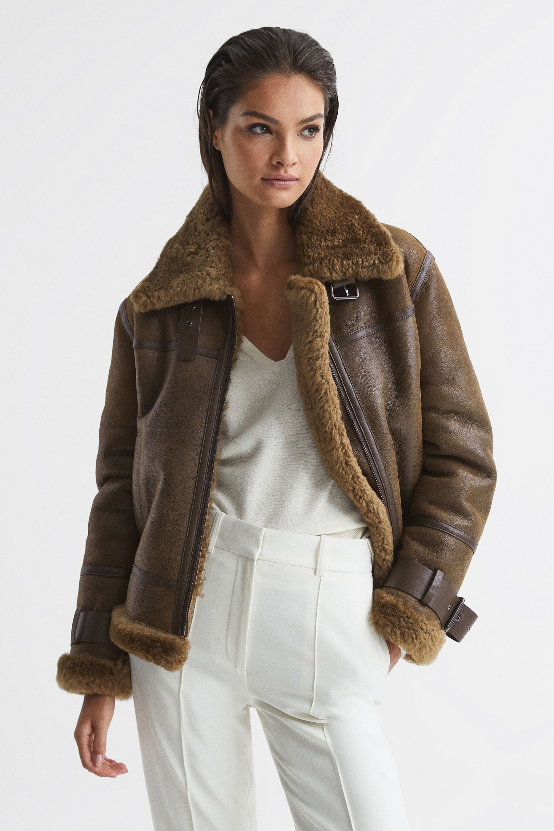 Reiss aviator jacket best sale
